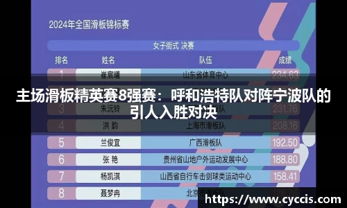 主场滑板精英赛8强赛：呼和浩特队对阵宁波队的引人入胜对决