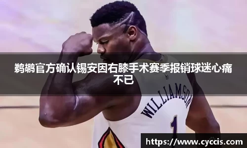 鹈鹕官方确认锡安因右膝手术赛季报销球迷心痛不已